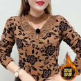 thumbnail image 4 of Flower Printing Long Sleeves Turtleneck Pullover, 4 of 6