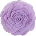 thumbnail image 2 of Fennco Styles Eva's Flower Garden Decorative Throw Pillow with Insert - 13 inches Round (Lilac, 13" Case+Insert), 2 of 7