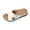 White, variant on Xfvqtps Orthopedic Sandals for Women Slide Arch Support Peep Toe Cross Straps Buckle Decor Soft Sole Comfortable Casual Summer Beach Walking Wedge Sandals Brown