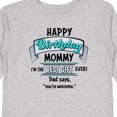 thumbnail image 4 of Inktastic Happy Birthday, Mommy I'm the Best Gift Ever in Blue Boys or Girls Long Sleeve Toddler T-Shirt, 4 of 5