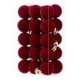 thumbnail image 2 of 30 Pcs 3cm Flocked Christmas Ball Ornaments Mini Velvet Shatterproof Christmas Ornaments with Hanging Loop for Xmas Tree Holiday Party, 2 of 6