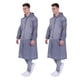 thumbnail image 4 of Poncho impermeable transparente reutilizable de EVA, 2 unidades, impermeable, portátil, grueso, con capucha y mangas de goma, para adultos, suministros para exteriores (gris)., 4 of 6