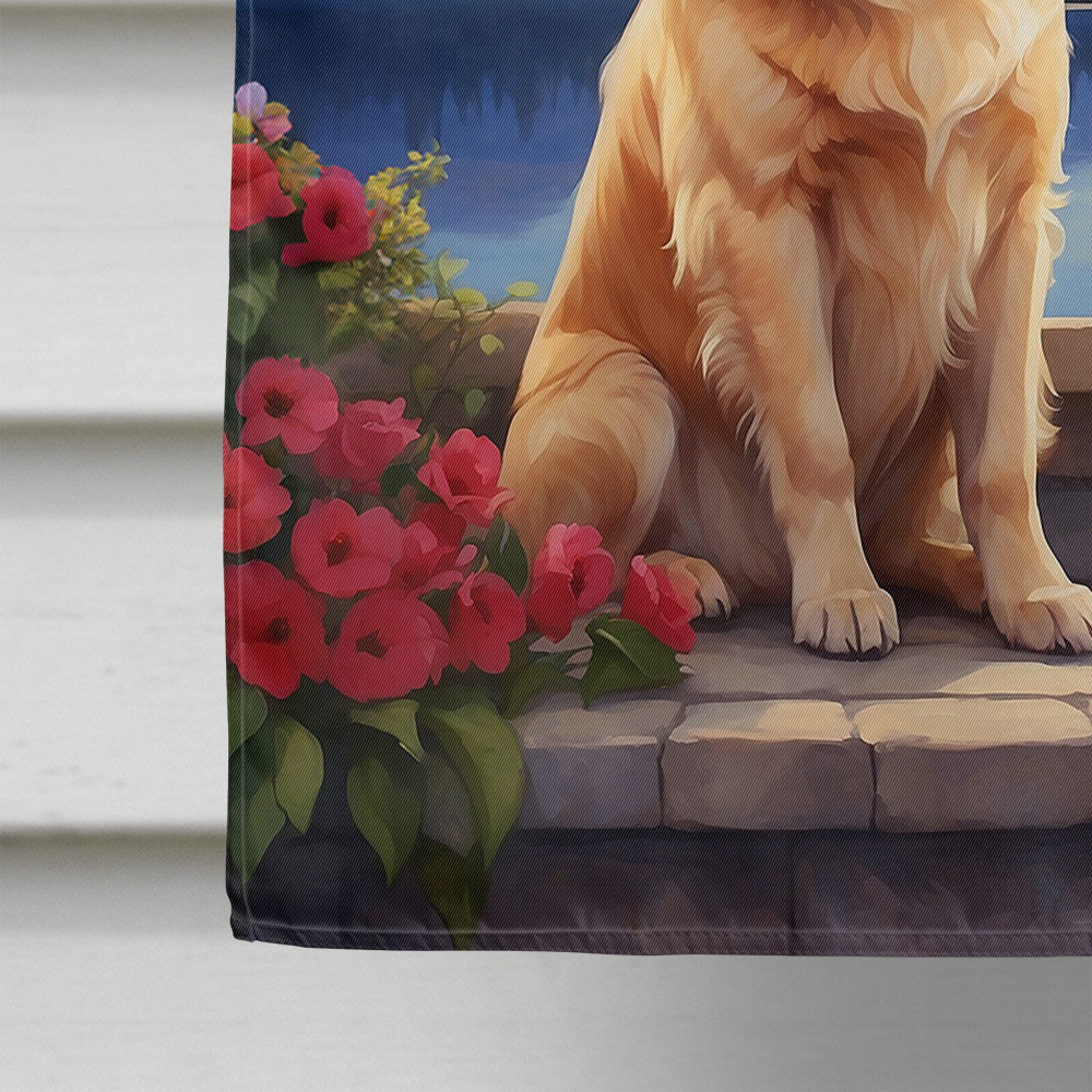 Golden Retriever Two Hearts House Flag 28 in x 40 in