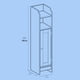 thumbnail image 5 of VASAGLE Armario de Baño, Armario Esquinero con Puerta y Estantes, Organizador de Almacenamiento, Armario Estrecho para Papel Higiénico, Estantes Ajustables, Gris Místico MBBC310P36, 5 of 5