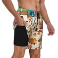 thumbnail image 2 of Fotbe construction road work landscape Traje de Baño para Hombre – Shorts de Natación de Secado Rápido con Forro y Bolsillos-Medium, 2 of 6