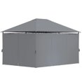 thumbnail image 2 of Canddidliike 10' x 13' Outdoor Patio Shade, Canopy Shelter with 6 Removable Sidewalls & Steel Frame for Garden, Lawn, Backyard & Deck, Gray+Black, 2 of 16