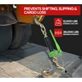 thumbnail image 6 of 4 Pack 3/8"-1/2" Hi-Viz Green Heavy Duty Folding Handle Ratchet Chain Binder w/ 1/2" Grab & Slip Hook 12,000 lbs WLL | Tie Down Hauling Load Chain Binders for Flatbed Truck Trailer, 6 of 16