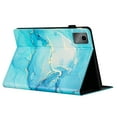 thumbnail image 6 of Allytechgroup Slim Case for Lenovo Tab M10 10.1 Inch Gen 3 TB-328F,Marble Series Smart Cover Auto Sleep Wake Drop Protection Multi Angle Viewing Stand Elastic Band Flip Cover for Women Men, Blue, 6 of 7