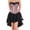 Pink, variant on Women Floral Lace Red Corset and Black Burlesque Skirt Set 2XL