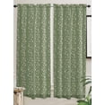 thumbnail image 5 of Sage Green Floral Living Room Curtains 2 Panel, Spring Flowers Cafe Window Treatment, Extra Long Farmhouse Bedroom Bathroom Kitchen Curtains Drapes 104"x72", 5 of 6