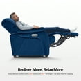 thumbnail image 4 of MCombo Zero Wall Hugger Power Recliner Chair for Small Space RV Living Room, Fabric (Navy Blue), 4 of 9
