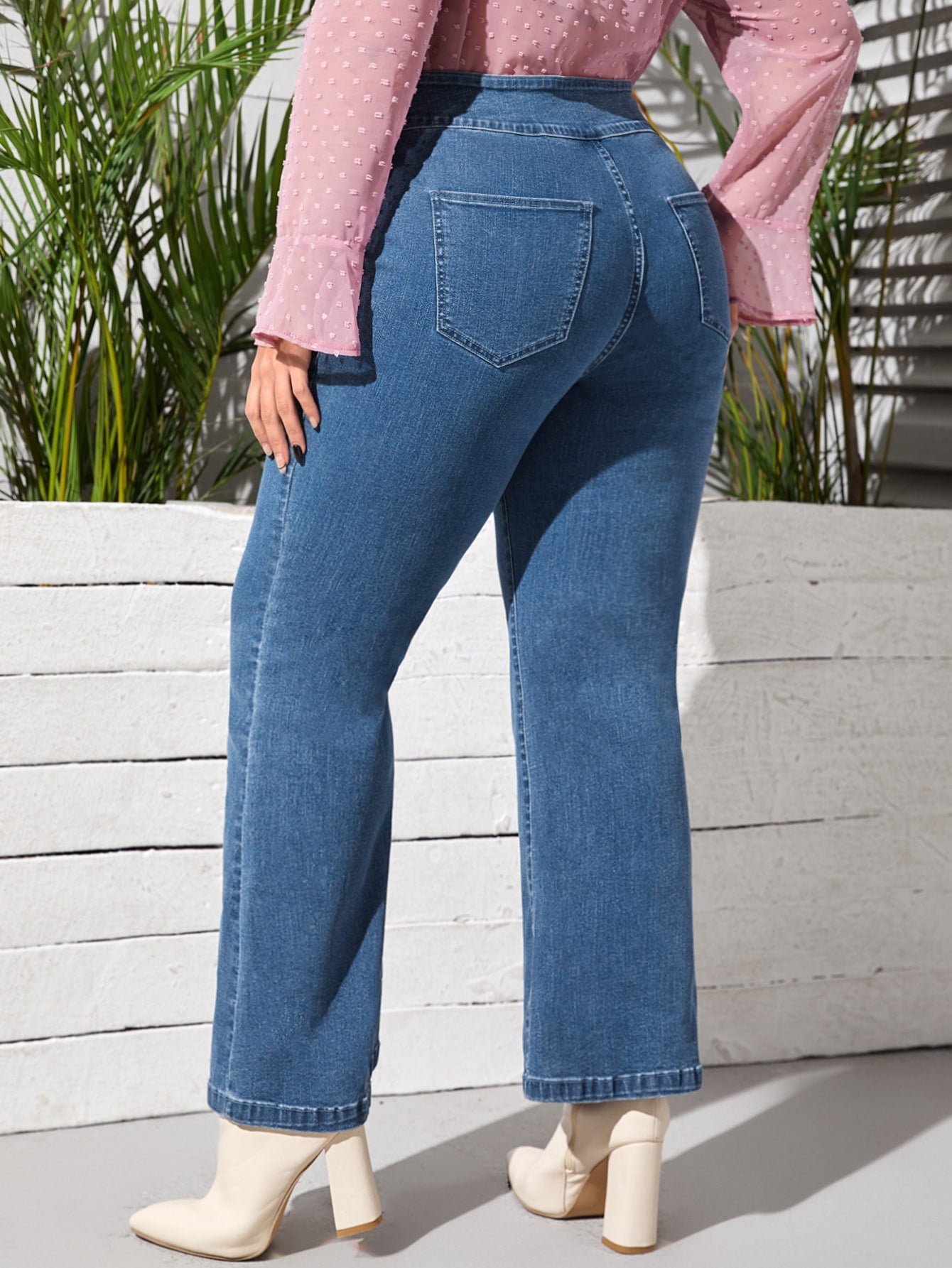 Women's Plus High Waisted Flare Leg 