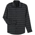 thumbnail image 1 of Alfani Mens Horizon Button Up Shirt, Black, X-Large, 1 of 1