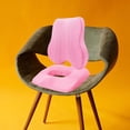 thumbnail image 1 of Cojín de espalda y asiento, cojín de silla de oficina, cojín de cóccix, almohadilla de almohada de soporte de respaldo espeso de respaldo de respaldo Rosa, 1 of 8