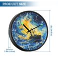 thumbnail image 3 of Voice Activated Clock with Glow Light 12 Inch Large Silent Wall Clock Battery Operated for Home Decor Starry Sky Watercolor Painting, 3 of 8