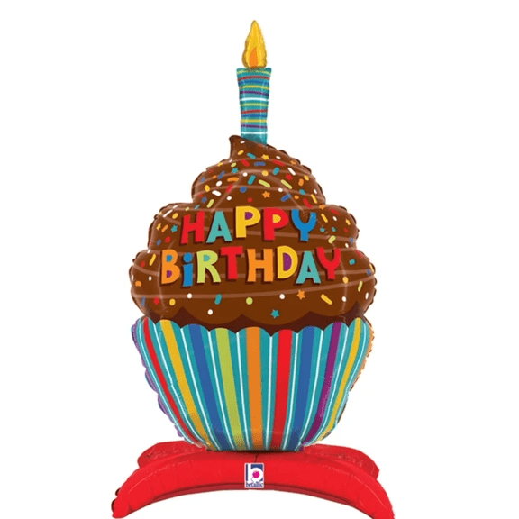 LoonBalloon Cupcake Shaped Birthday Balloon - Adorable & Festive