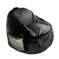 AcEssentials Structured Fur Tablet Chair, Multiple Colors, Black
