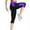 Purple, variant on Tejiojio Fall Clearance Women's High Waist Yoga Workout Capris Leggings Side Pockets