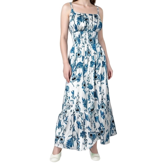 Womens Vacation Outfits Boho Floral Maxi Dress Casual Beach Dresses for Women Cruise Wear Flowy Long Vestidos Casuales Para Mujer Elegant Classy Style