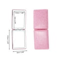 thumbnail image 2 of Unique Bargains 1 Pc Women Portable Rectangular Makeup Mirror for Travel Vacation Pink Aluminum Mirror PU Leather, 2 of 3