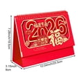 thumbnail image 5 of Jiibva 2026 Red Table Calendar Chinese Style Desk Planner Standing Flip Calendar for Home Office Academic Family Supplies, 5 of 7