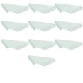 thumbnail image 1 of Unique Bargains Metal Triangular Flange Corner Brace Angle Bracket White 99mmx60mmx18mm 10pcs, 1 of 1