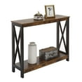 thumbnail image 2 of Covenience Concepts Oxford Console Table with Shelf, Barnwood/Black, 2 of 3