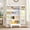White, variant on 71" H Tall Metal Pantry Cabinet with 5 Shelves - Concealed Handle | Storage Cabinet with 4 Doors , Tall Kitchen Cabinets,Freestanding Utility Pantry Organizers for Cupboard/Dining, Gray&White