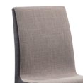thumbnail image 3 of Wooden Armless Dining Side Chair, Gray & Walnut Brown, Set of 2, 3 of 3