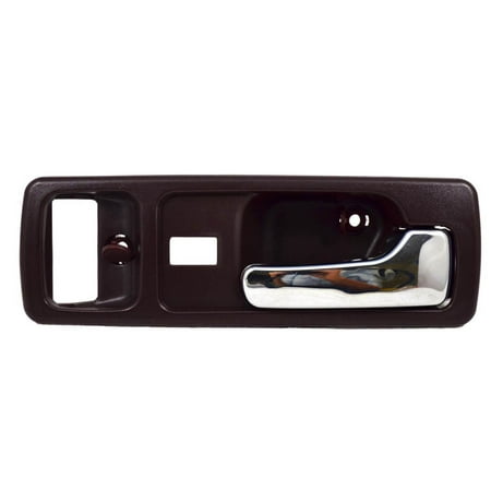 - PT Auto Warehouse HO-2380MB-FR - Inner Interior Inside Door Handle, Burgundy Red Housing with Chrome Lever - 2-Door Coupe, with Power Lock Hole, Passenger Side