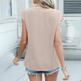 thumbnail image 4 of Tiqkatyck Tank Tops for Women Trendy Summer Tops for Women Bat Short Sleeve Shirt Blouse Casual Shirts V Neck Sleeveless Tunic Tops Summer Tops for Women Beige XXL, 4 of 9