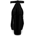 thumbnail image 4 of DARING DIVA Women's Platform Ankle Strap Chunky Heel Mary Janes Pumps Black 7, 4 of 7