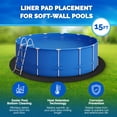 thumbnail image 3 of Swimline Hydrotools Above Ground Round Liner Pad, Pool Protector Mat, 15 Ft, 3 of 7