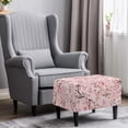 thumbnail image 2 of Xoenoiee Butterfly Cherry Blossom Print Ottoman Cover Rectangle, Stretch Thick Ottoman Slipcover Washable Storage Ottoman Cover Foot Stool Cover with Elastic Bottom for Living Room, S, 2 of 7