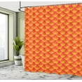 thumbnail image 4 of Ambesonne Orange Shower Curtain, Abstract Fish Scales, 69"Wx70"L, Burnt Orange, 4 of 4
