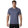 thumbnail image 4 of Ulitacool Men T Shirt Solid Color Performance Short Sleeve Crewneck Tee Classic Clothes Grey, 4 of 4