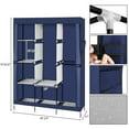 thumbnail image 2 of Zimtown 71" Closet Organizer Shelves System Portable Clothes Storage Wardrobe, Navy Blue, 2 of 7