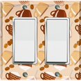 thumbnail image 1 of Metal Light Switch Plate Cover Latte Coffee Beans Brown COF010, 1 of 14
