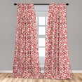 thumbnail image 5 of Ambesonne Sketchy Curtains, Question Marks Pattern, Pair of 28"x84", Vermilion Ruby, 5 of 5