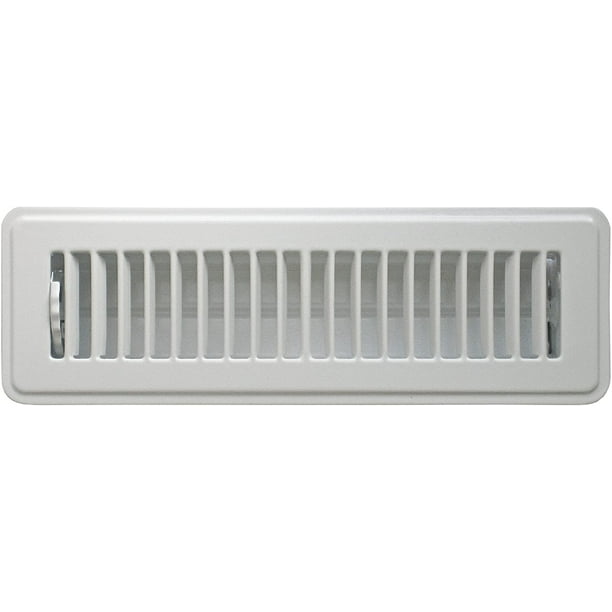 ABFRWH210 Floor Register With Louvered Design, 2-Inch X 10-Inch(Duct Opening Measurements), White - Walmart.com - Walmart.com