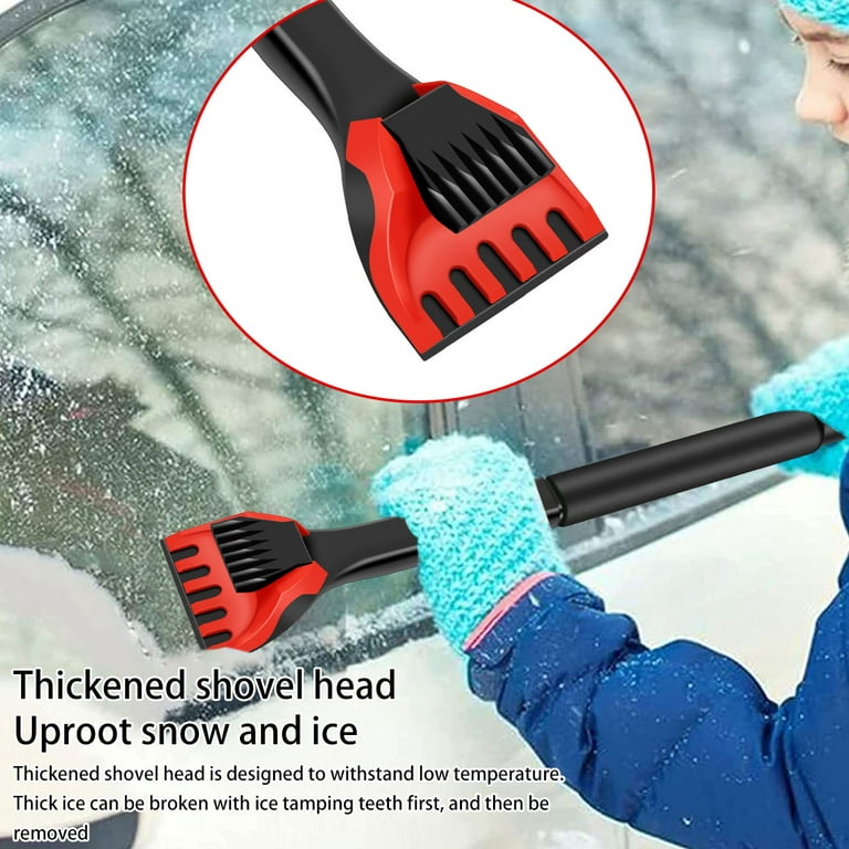 HEEYA Snow Scraper with 12.6 Inch Large Brush Head, Extendable Ice Scraper  and Snow Brush for Car Windshield Window, Portable Car Scraper Snow Brush