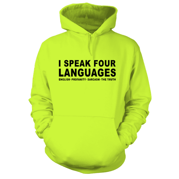 Four Languages - Safety Yellow Hi-Vis Hoodie