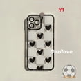 thumbnail image 3 of Pareja Modelos Funda Samsung A32 A13 A53 A03 A20 A30 A33 A22 A12 A52 A03S A31 A11 A51 A10S A21S M11 M12 A52S A20S Tablero De Ajedrez Corazones Cubierta, 3 of 4