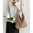 thumbnail image 2 of Kukuzhu Canvas Hobo Bag Tote Bag Women Large Stripe Shoulder Bag Chic Crossbody Bag, 2 of 7