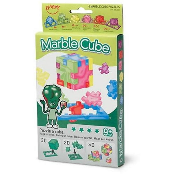 Happy cubesMC40-6 Marbre Cube 6-Pack Puzzles