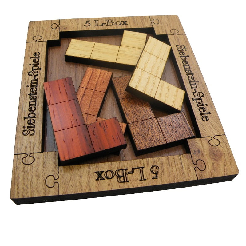 5 LBox Wooden Brain Teaser Puzzle Packing Problem