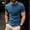 Blue, variant on Zivyakyron Fitness Men T Shirts Gym Summer Cotton Tops for Men Button Henley Loose Solid Short Sleeve Clothes