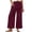 Wine(Womens Pants), variant on GUACER Wide Leg Pants for Women Elastic Waist Pleated Textured Trousers with Pockets Casual Loose Fit Pants