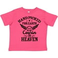 thumbnail image 3 of Inktastic Handpicked for Earth By My Cousin in Heaven with Angel Wings Boys or Girls Toddler T-Shirt, 3 of 5