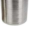 thumbnail image 4 of DecMode 18" x 24" Silver Metal Ribbed Drum Accent Table, 3-Pieces, 4 of 9